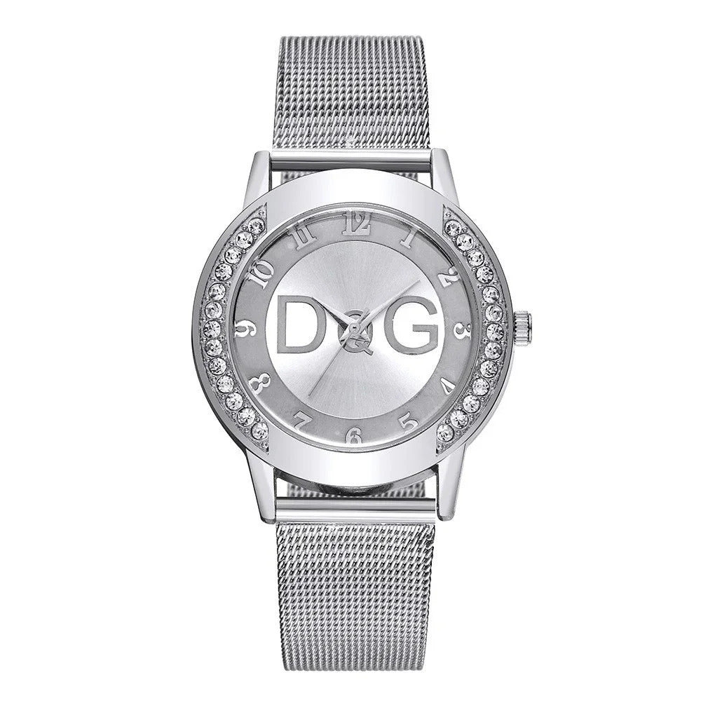 Luxury Brand Women's watches With Diamonds Simple Digital Design Ladies' Quartz Watch Casual Gold Mesh Belt Women Clock Strap