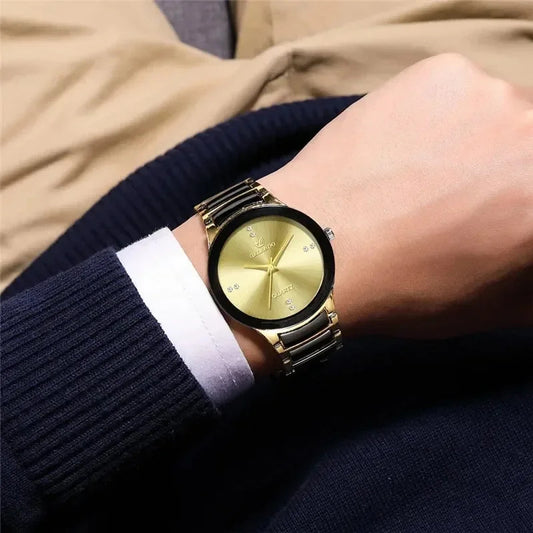 Men's fashion luxury business watch 2022 new brand neutral color matching steel strap ladies casual watch clock suit matching