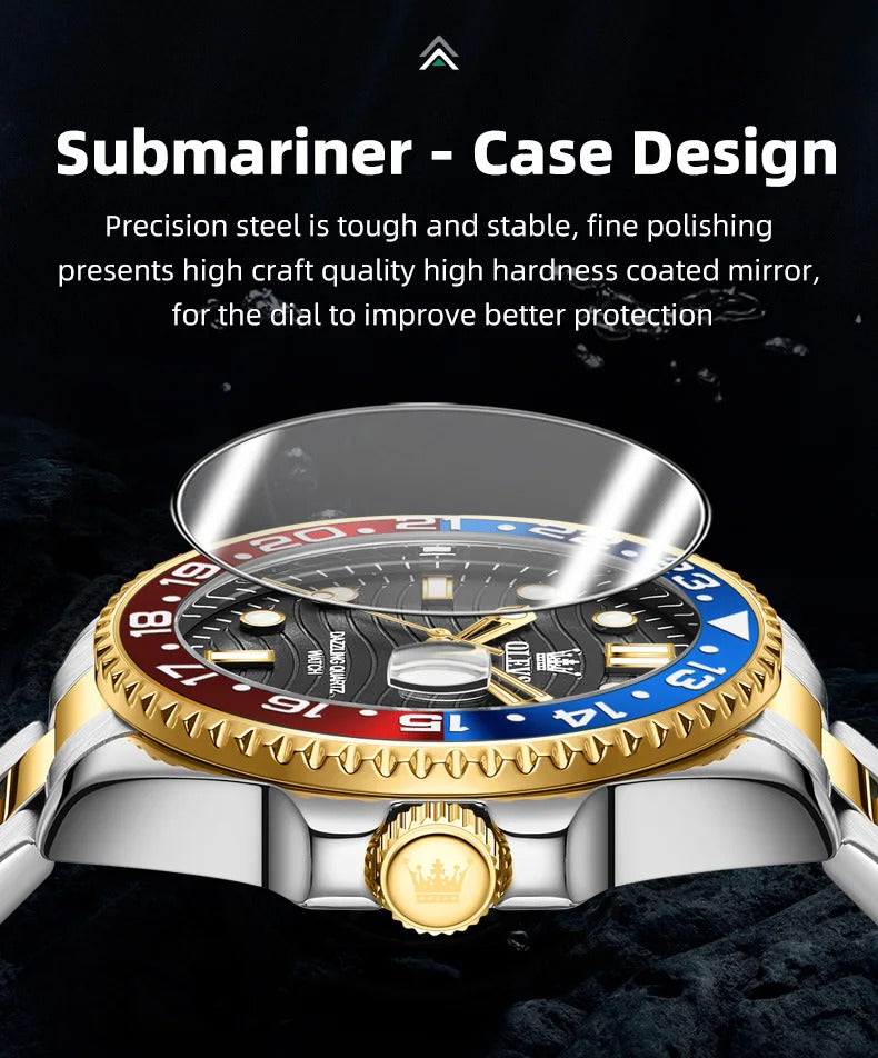 OLEVS 3610 Hot Original Luxury Men's Watches Waterproof Calendar Luminous Quartz Watch for Man Stainless Steel Authentic Watch