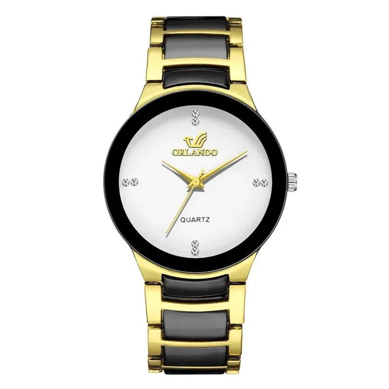Men's fashion luxury business watch 2022 new brand neutral color matching steel strap ladies casual watch clock suit matching