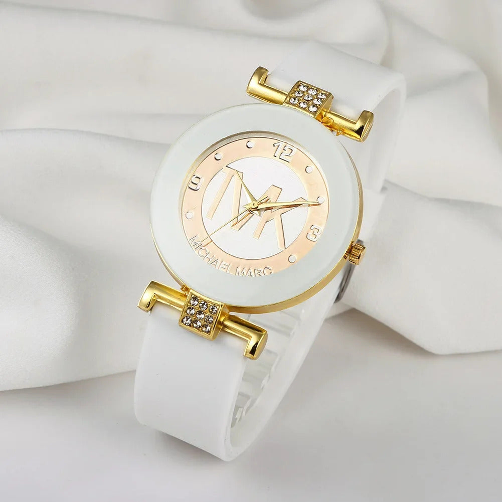 UTHAI W28 Women's Fashion Quartz Watch Light Luxury Diamond Silicone Band College Girl Watches Clock