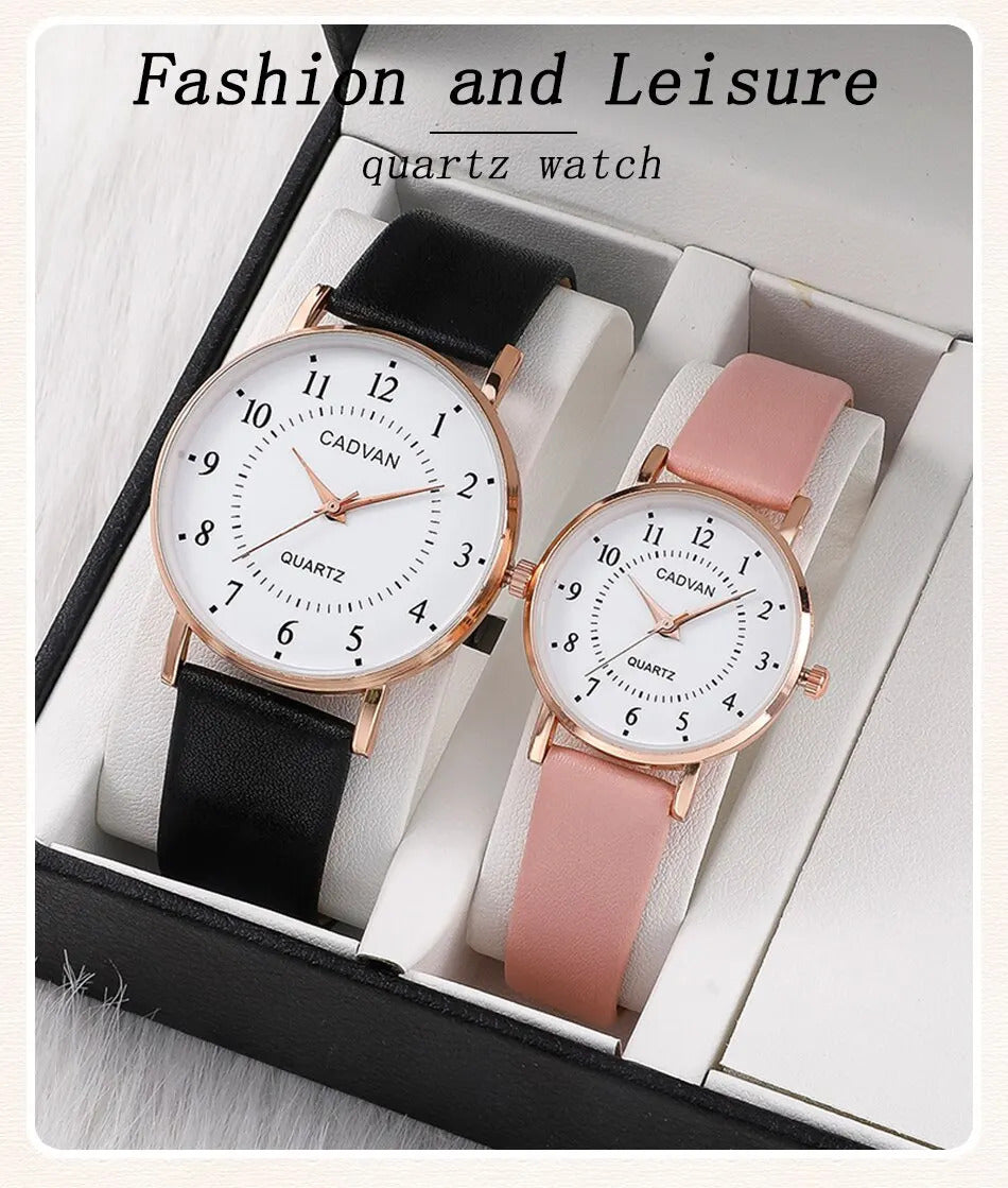 2pcs Couple Watches Watch For Women Men Waterproof Clock Male Calendar Quartz Wrist Watches Leather Ladies Man Watches
