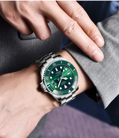 LIGE New Watch Men Business Casual Wristwatch Luxury Date Quartz Watch Stainless Steel Watches For Men Clock Relogios Masculino