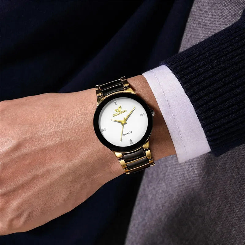 Men's fashion luxury business watch 2022 new brand neutral color matching steel strap ladies casual watch clock suit matching