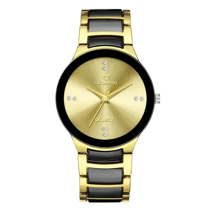 Men's fashion luxury business watch 2022 new brand neutral color matching steel strap ladies casual watch clock suit matching