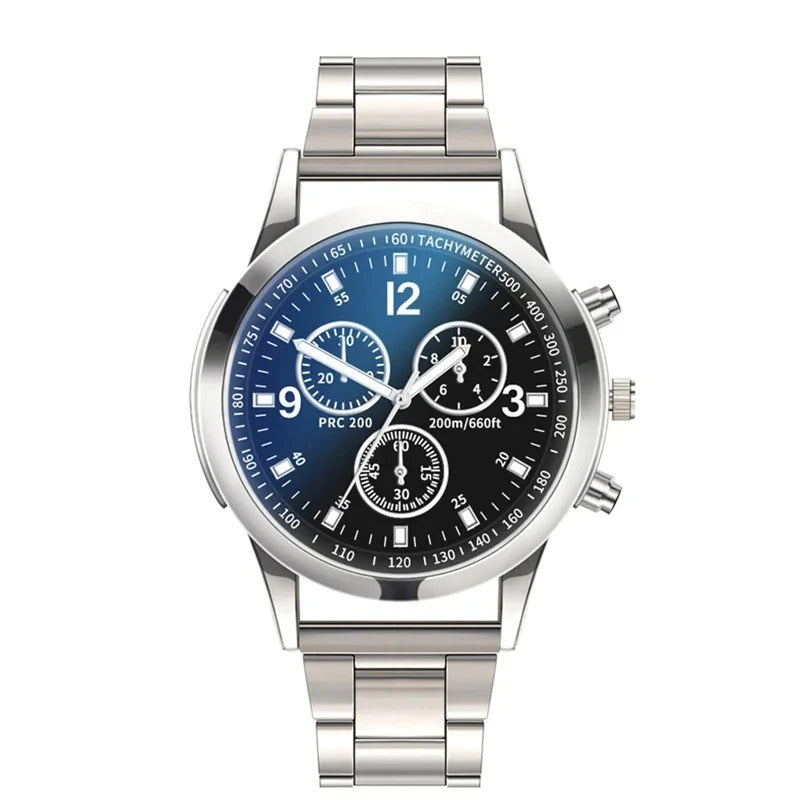 Fashion Mens Stainless Steel Watches Luxury Quartz Wristwatch Clock Men Business Casual Watch Relogio Masculino