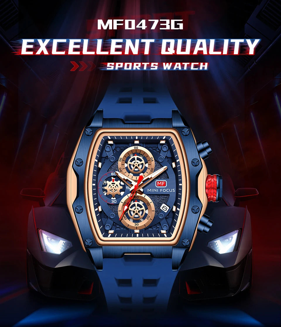 MINI FOCUS Watches for Men Multifunctional Casual Luxury Quartz Wrist Watches Waterproof Luxury Watch relogio masculino 0473G