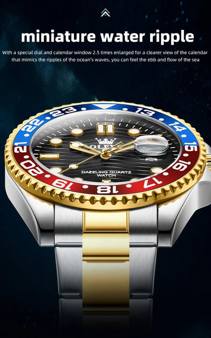 OLEVS 3610 Hot Original Luxury Men's Watches Waterproof Calendar Luminous Quartz Watch for Man Stainless Steel Authentic Watch