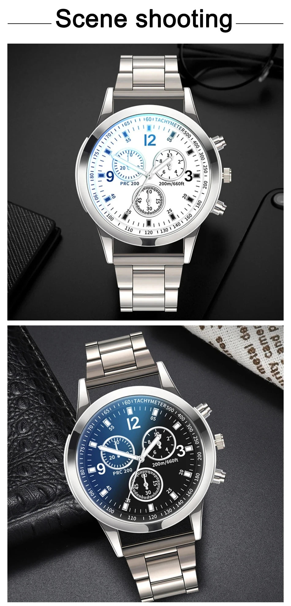 Fashion Mens Stainless Steel Watches Luxury Quartz Wristwatch Clock Men Business Casual Watch Relogio Masculino