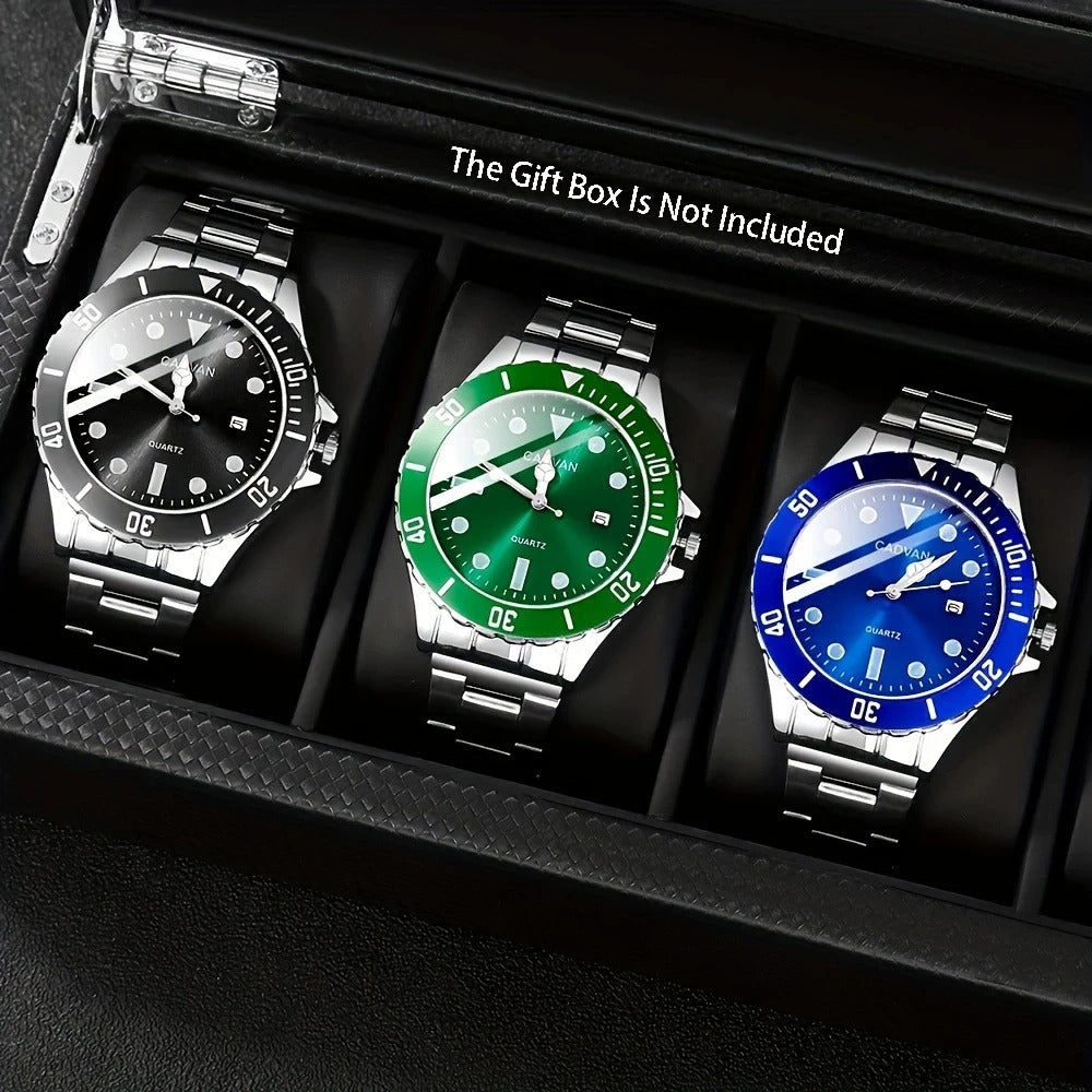 Fashion Watch Casual Clock Montre Homme Business Men Quartz Watch Calendar Green Water Wok Ghost Sport Men Wristwatch