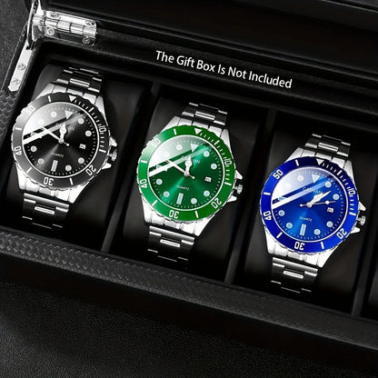 Fashion Watch Casual Clock Montre Homme Business Men Quartz Watch Calendar Green Water Wok Ghost Sport Men Wristwatch