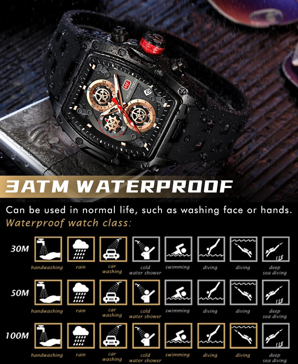 MINI FOCUS Watches for Men Multifunctional Casual Luxury Quartz Wrist Watches Waterproof Luxury Watch relogio masculino 0473G