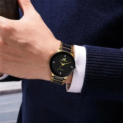 Men's fashion luxury business watch 2022 new brand neutral color matching steel strap ladies casual watch clock suit matching