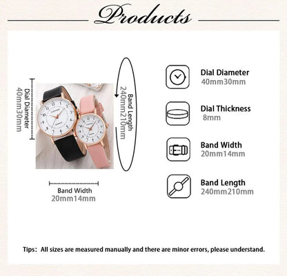 2pcs Couple Watches Watch For Women Men Waterproof Clock Male Calendar Quartz Wrist Watches Leather Ladies Man Watches