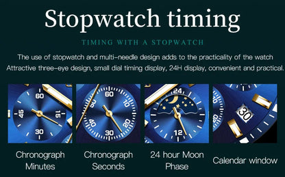 OLEVS Mens Watches Rotatable Big Face Stainless Steel Waterproof Date Analog Quartz Watches Fashion Business WristWatch for Men