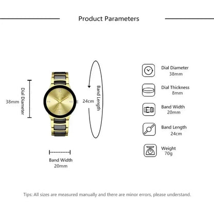 Men's fashion luxury business watch 2022 new brand neutral color matching steel strap ladies casual watch clock suit matching