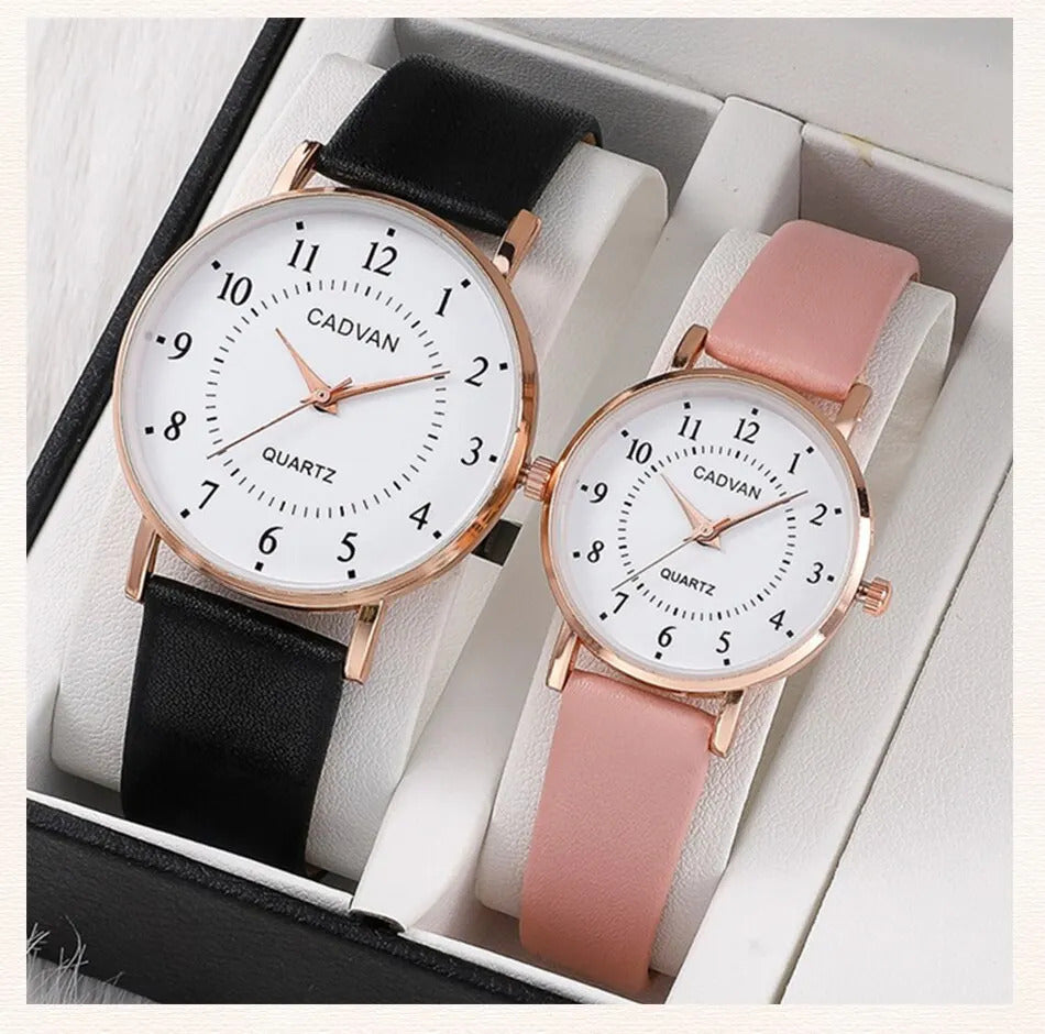 2pcs Couple Watches Watch For Women Men Waterproof Clock Male Calendar Quartz Wrist Watches Leather Ladies Man Watches