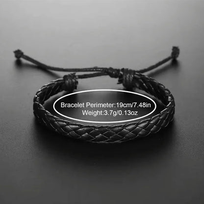Fashion Men's Watch Casual Leather Band Quartz Wristwatch Men Business Watches Bracelet Necklace Set