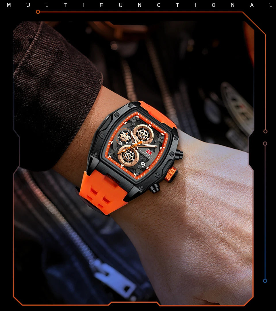 MINI FOCUS Watches for Men Multifunctional Casual Luxury Quartz Wrist Watches Waterproof Luxury Watch relogio masculino 0473G