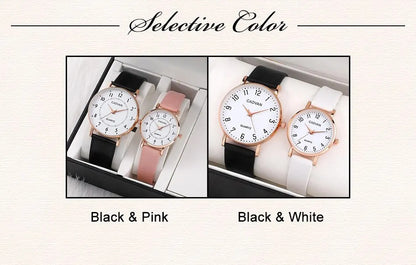 2pcs Couple Watches Watch For Women Men Waterproof Clock Male Calendar Quartz Wrist Watches Leather Ladies Man Watches