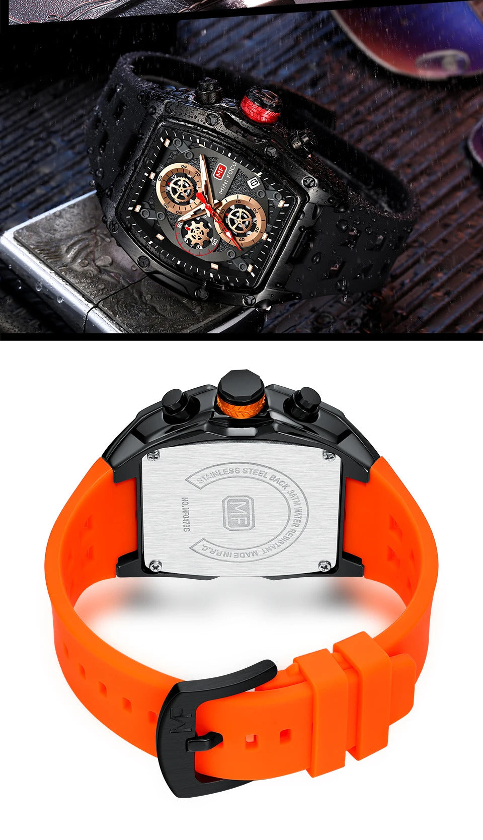 MINI FOCUS Watches for Men Multifunctional Casual Luxury Quartz Wrist Watches Waterproof Luxury Watch relogio masculino 0473G