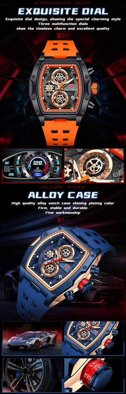 MINI FOCUS Watches for Men Multifunctional Casual Luxury Quartz Wrist Watches Waterproof Luxury Watch relogio masculino 0473G