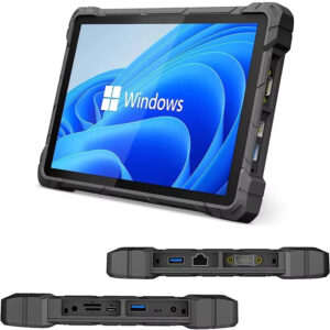 10.1 Inch Windows 11 Pro Rugged Tablet 4G LTE GPS 8GB RAM/128 GB ROM 10000mAh IP67 Handheld Waterproof Tablet